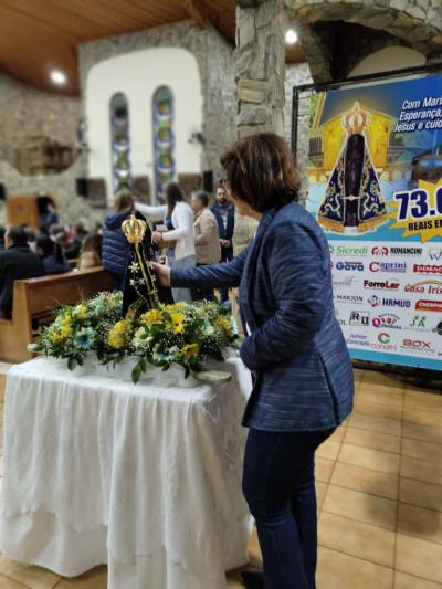 Fé e devoção marcam o 7º dia da Novena em honra a Nossa Senhora Aparecida em Laranjeiras do Sul